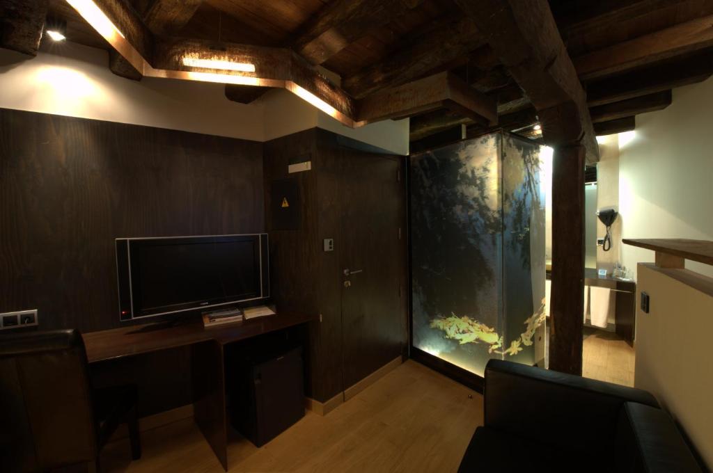 TV a/nebo společenská místnost v ubytování Hotel Boutique El Convento de Mave