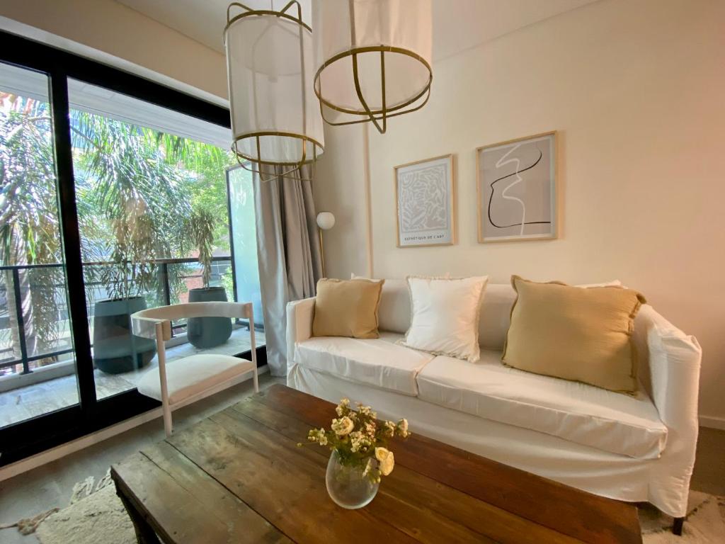 The best Apartment in Cañitas - Buenos Aires tesisinde bir oturma alanı