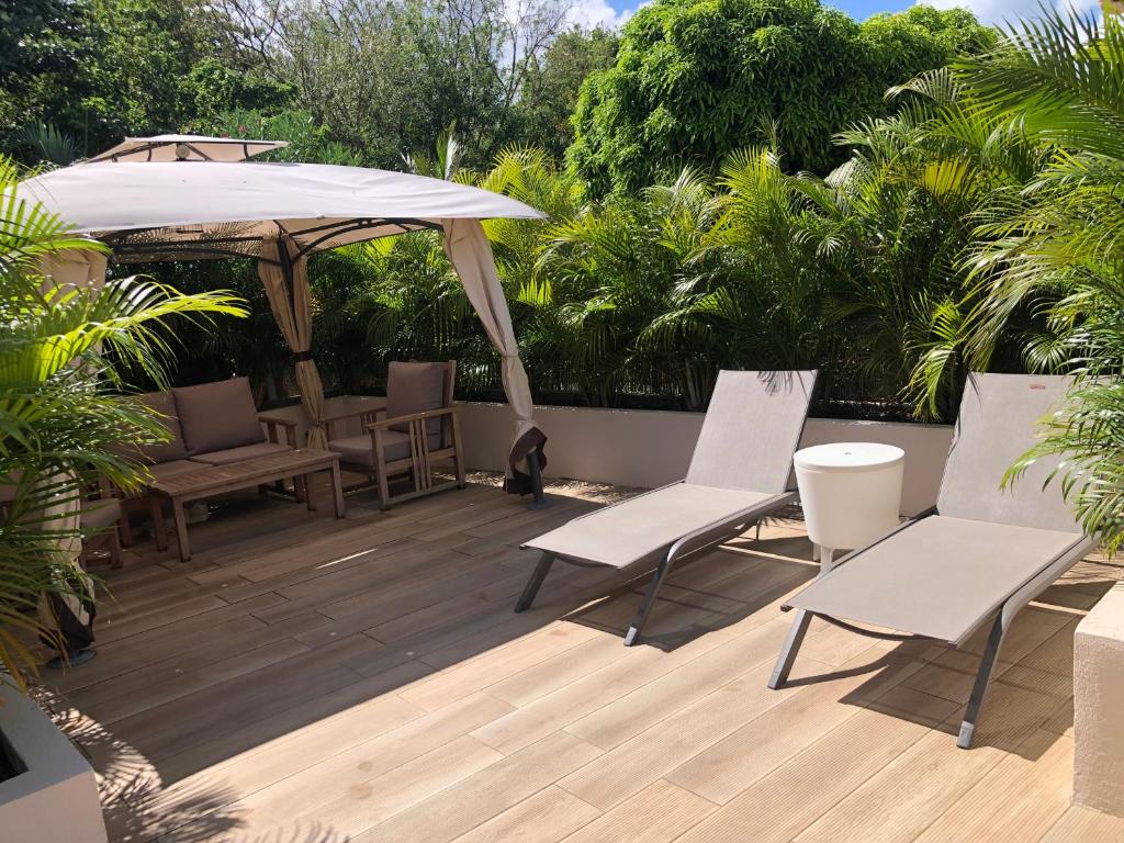 Zahrada ubytování Joli studio le Caribbean Tropical