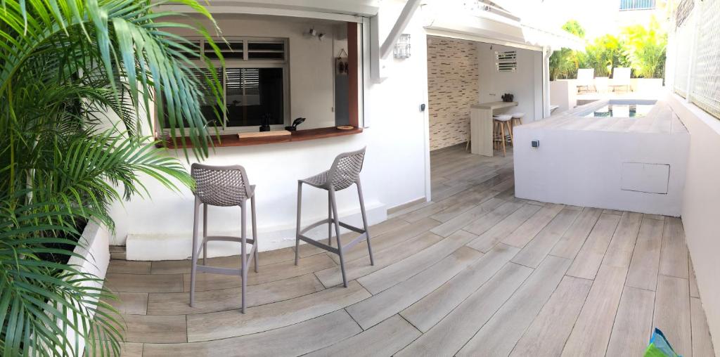 Balkón nebo terasa v ubytování Joli studio le Caribbean Tropical