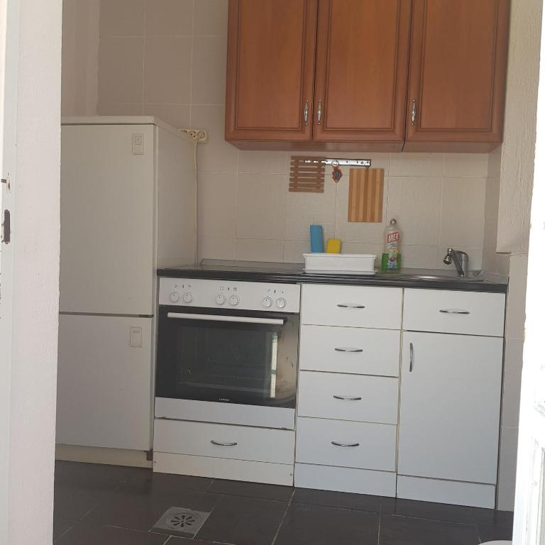 Kuchyň nebo kuchyňský kout v ubytování Apartments Nenadić