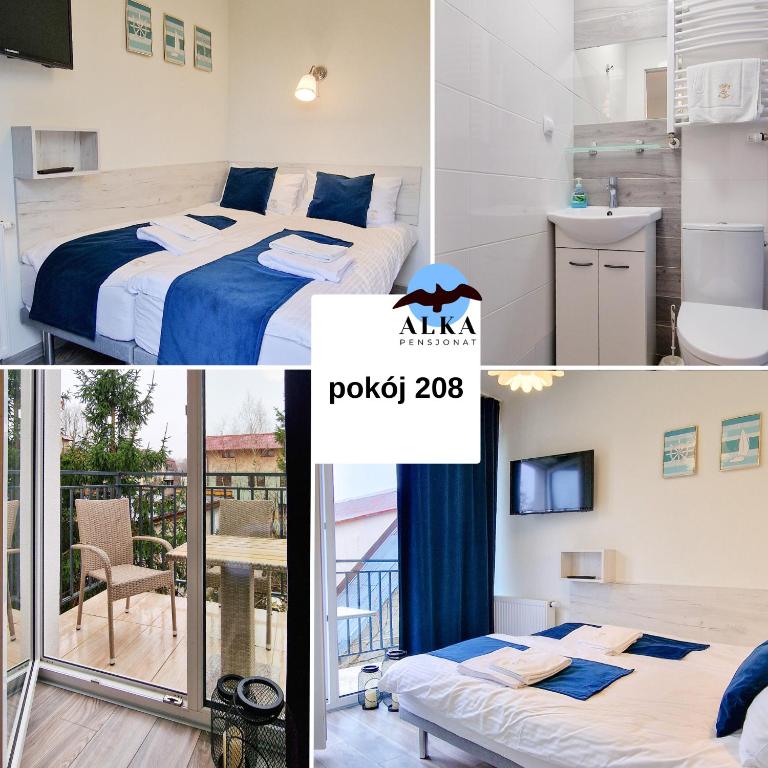 Postel nebo postele na pokoji v ubytování Pensjonat Alka