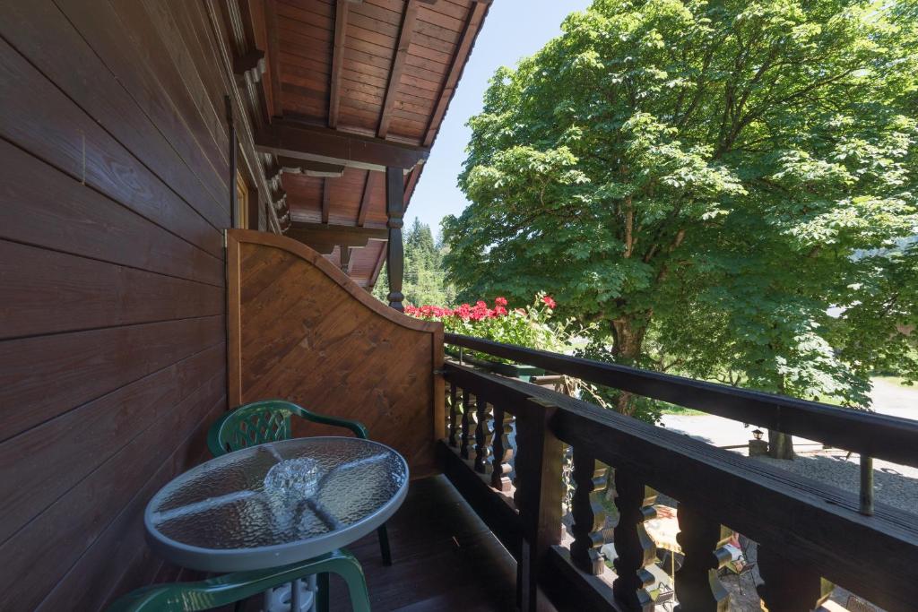 Balkón nebo terasa v ubytování Gasthof Oberstegen