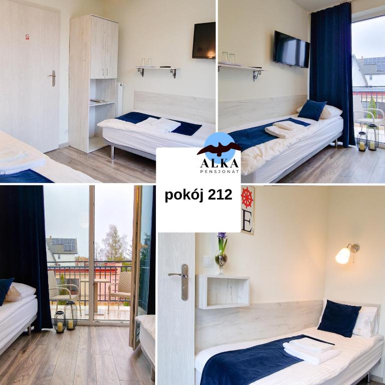 Postel nebo postele na pokoji v ubytování Pensjonat Alka