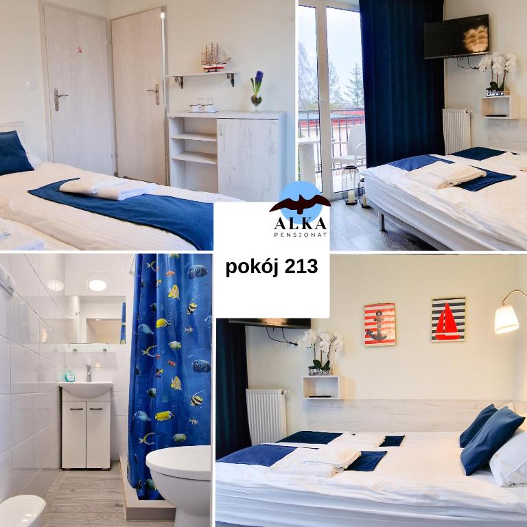 Postel nebo postele na pokoji v ubytování Pensjonat Alka