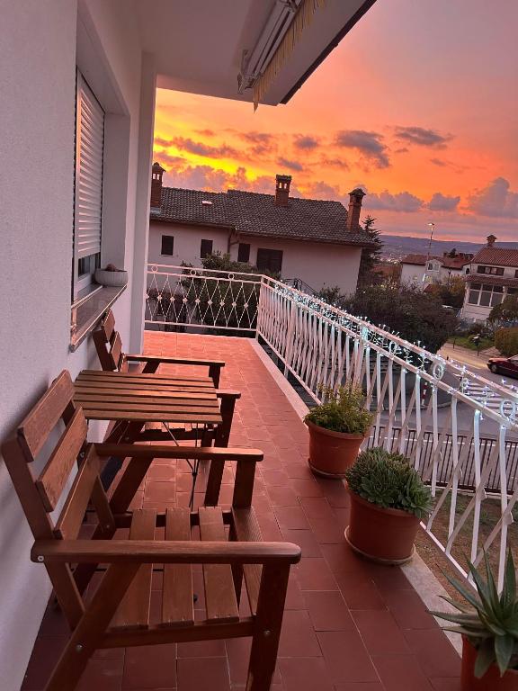 Balkón nebo terasa v ubytování Apartma VitaMia