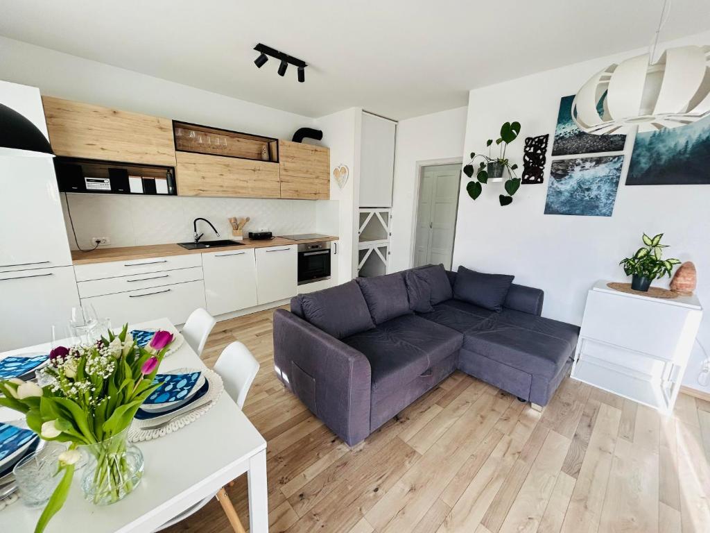 Kuchyň nebo kuchyňský kout v ubytování Apartma VitaMia