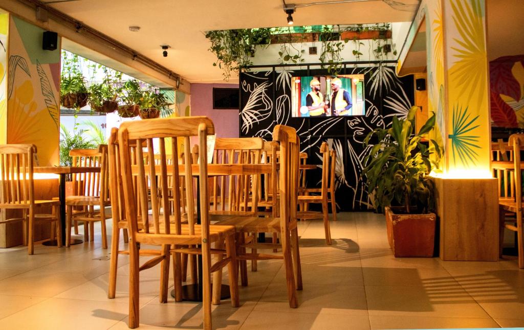 Restaurace v ubytování Green Hotel Natural Medellin