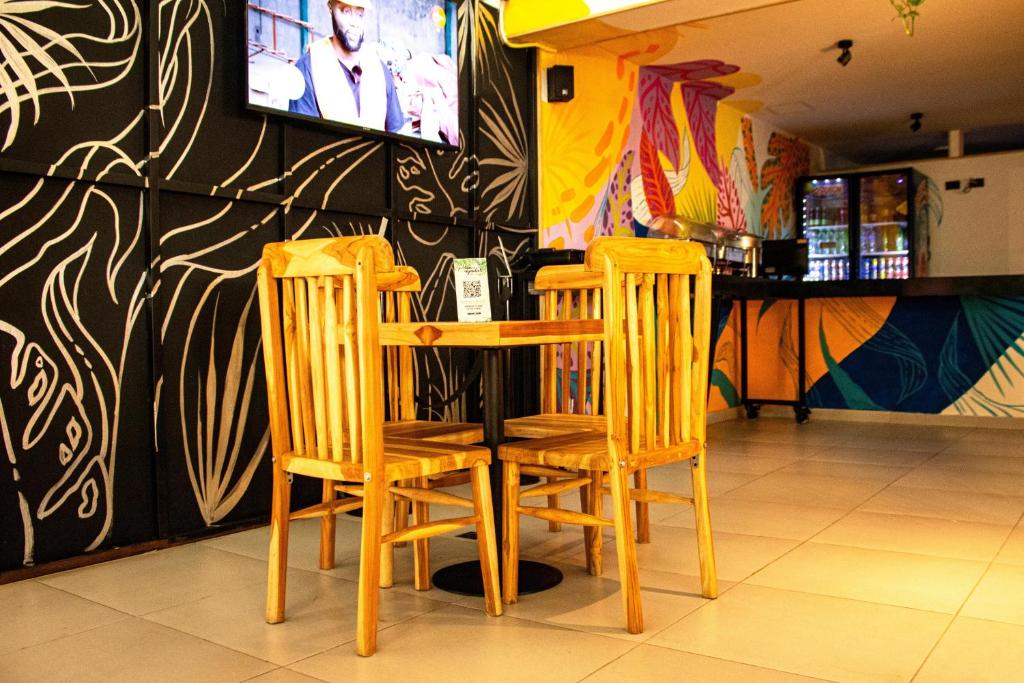 TV a/nebo společenská místnost v ubytování Green Hotel Natural Medellin
