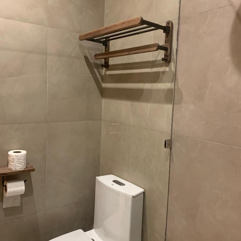 Koupelna v ubytování Bahandi Hotel