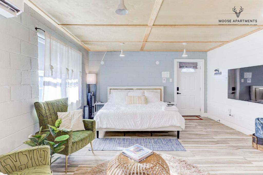 The Moose 6 Modern Luxe Studio with Free Parking & King Bed, Memphis