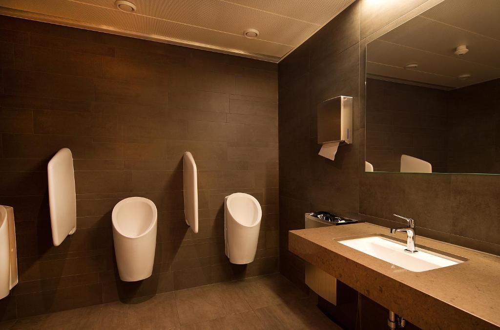 Koupelna v ubytování Hôtel Glanis