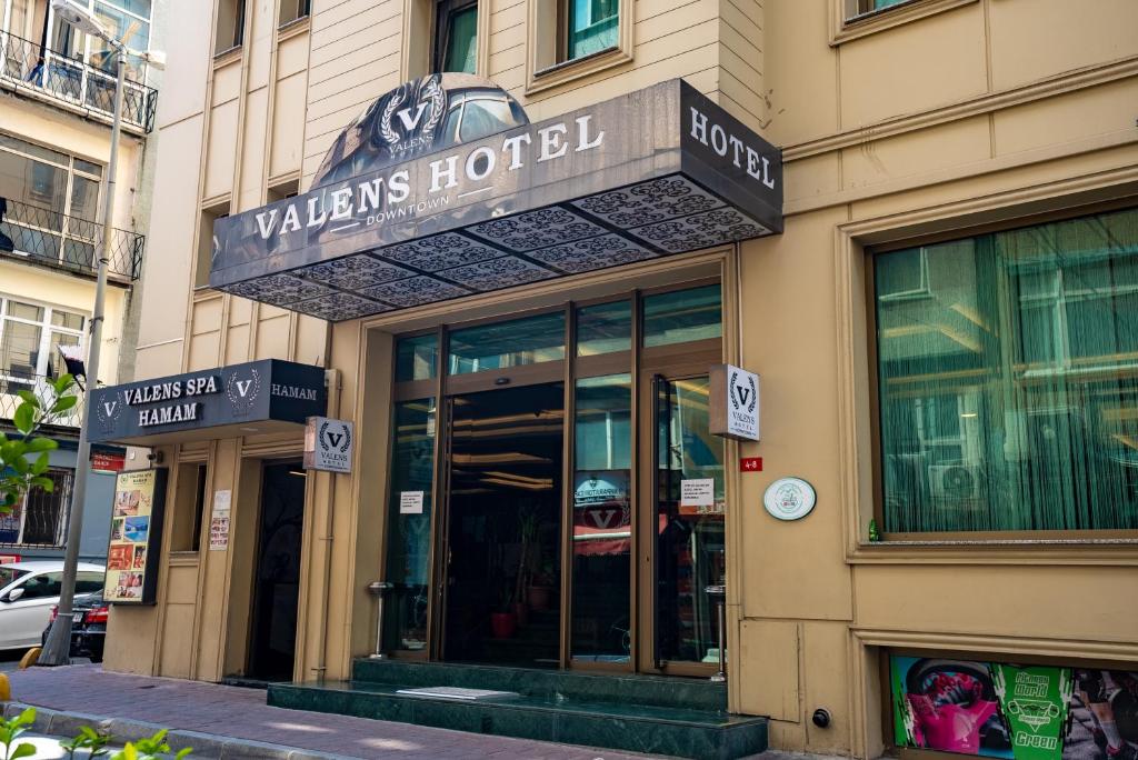 a building with a sign for a valens hotel at Valens Old City Family & SPA Hotel in Istanbul