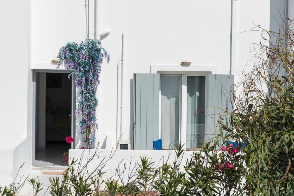 Vonkajšia záhrada v ubytovaní V-rooms in Milos Cyclades