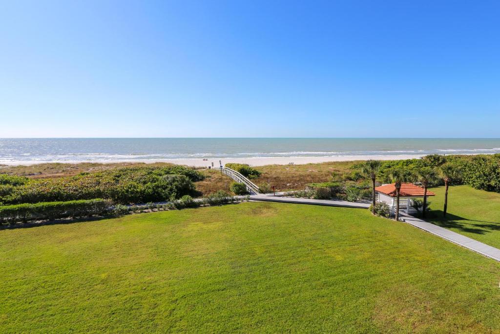 a view of the beach from the house at Land's End 9-404 Beach Front - Premier in St. Pete Beach