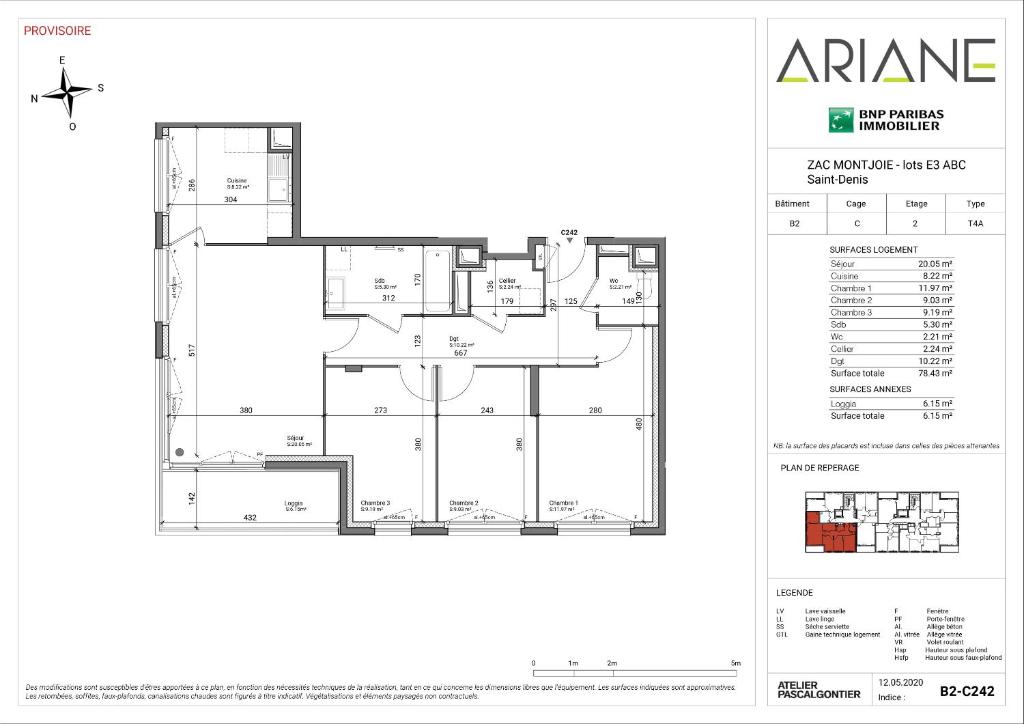Floor plan ng Majestics Luxury Apartments - 4BR 2 bath with parking - Paris Stade de France