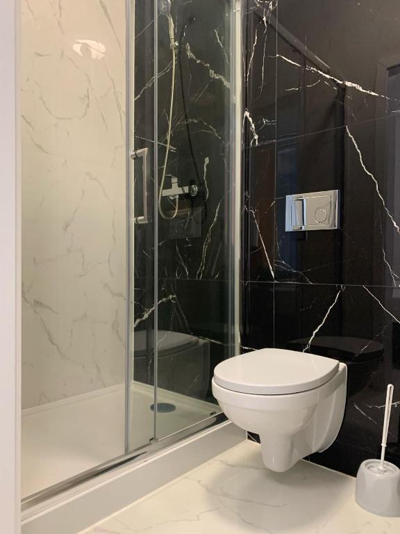 Koupelna v ubytování Apartamenty Św.Rocha