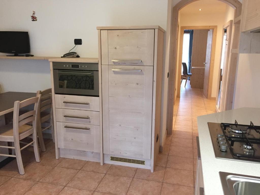 Kuchyň nebo kuchyňský kout v ubytování Residence Cima Tosa
