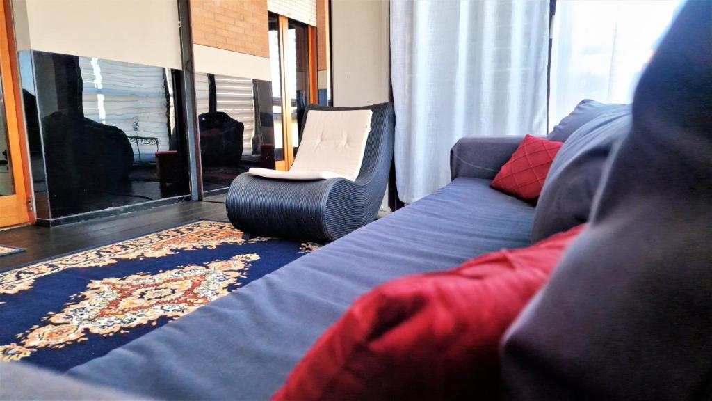 Posezení v ubytování Sky Lounge Terrazza di Cesare Luxury Rooftop minipiscina-spa Sala Cinema WIFI parcheggio