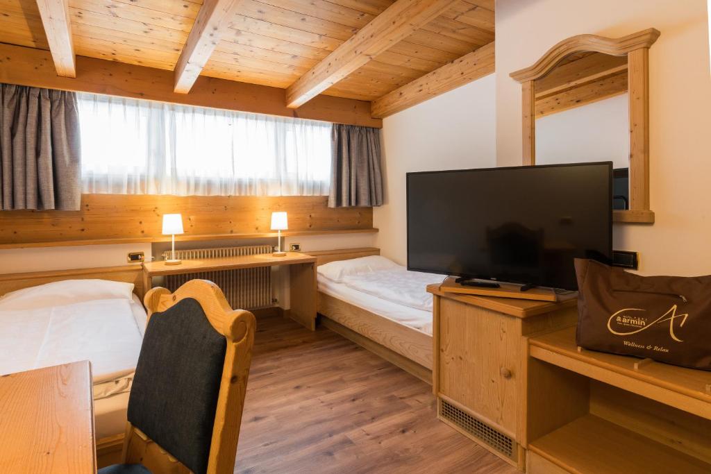 TV a/nebo společenská místnost v ubytování Hotel Armin
