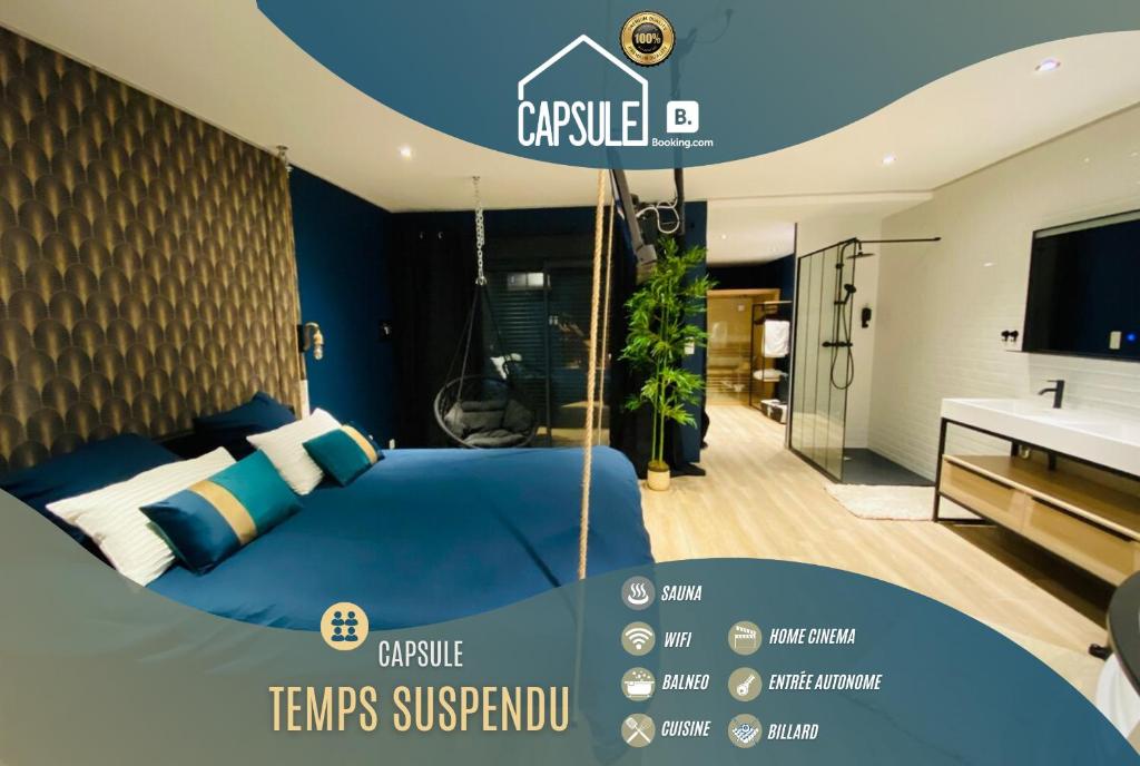 Capsule Temps suspendu - balnéo, home cinema & billard TV 또는 엔터테인먼트 센터