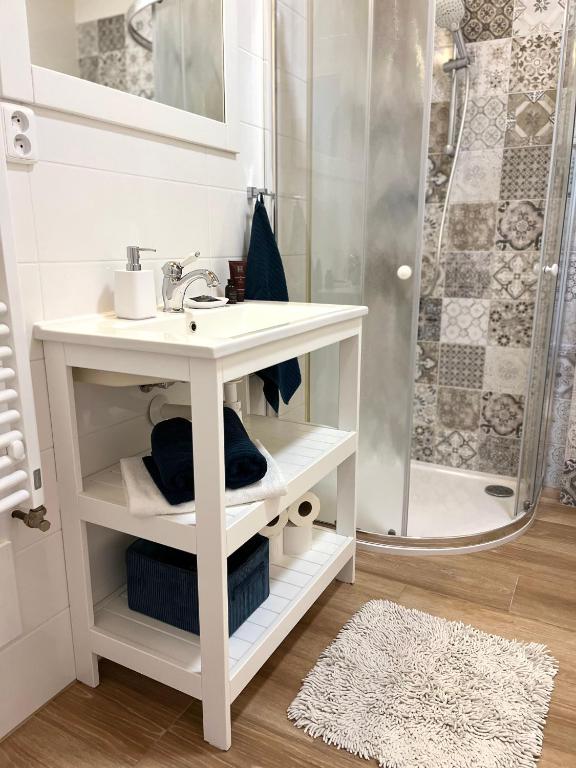Koupelna v ubytování Apartmány Rosenberg
