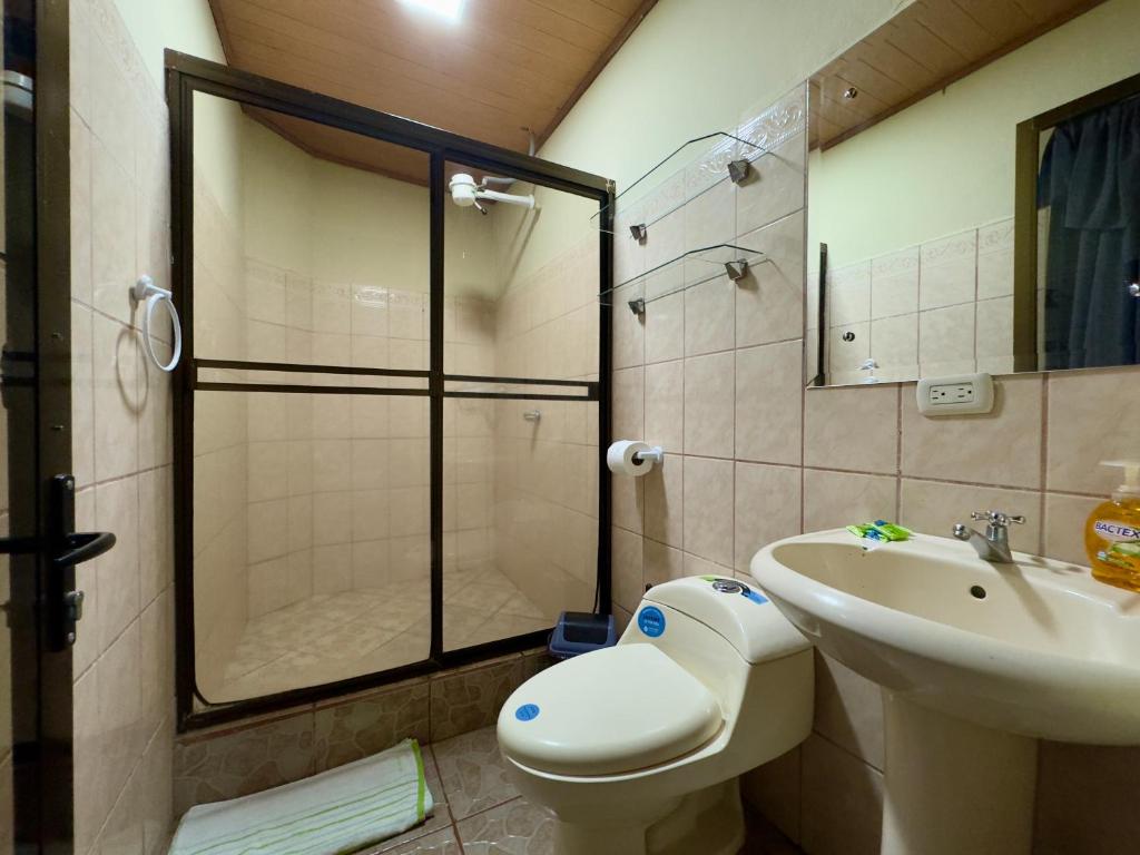Koupelna v ubytování Casa Quepos