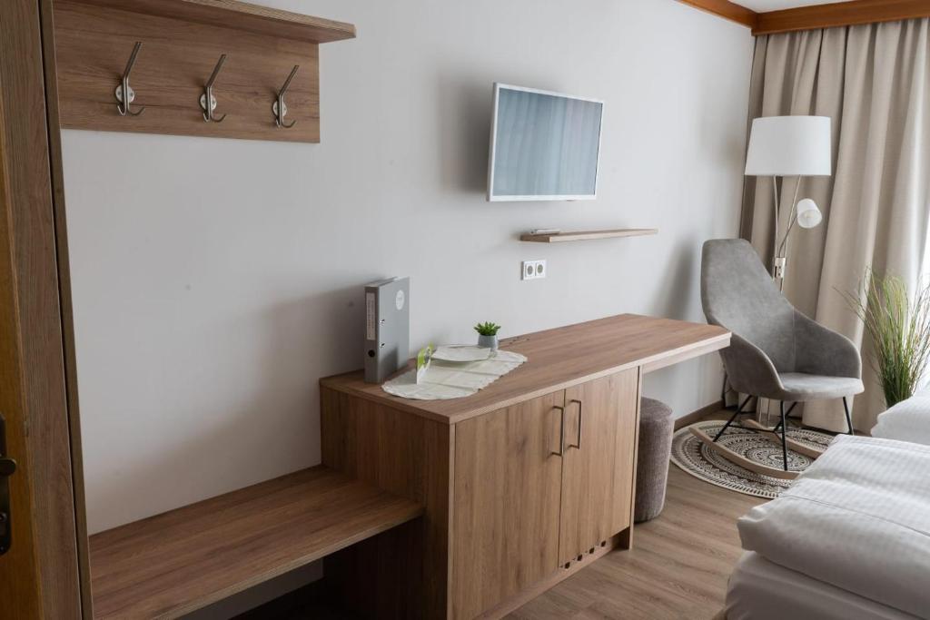 Postel nebo postele na pokoji v ubytování Pension Strobl