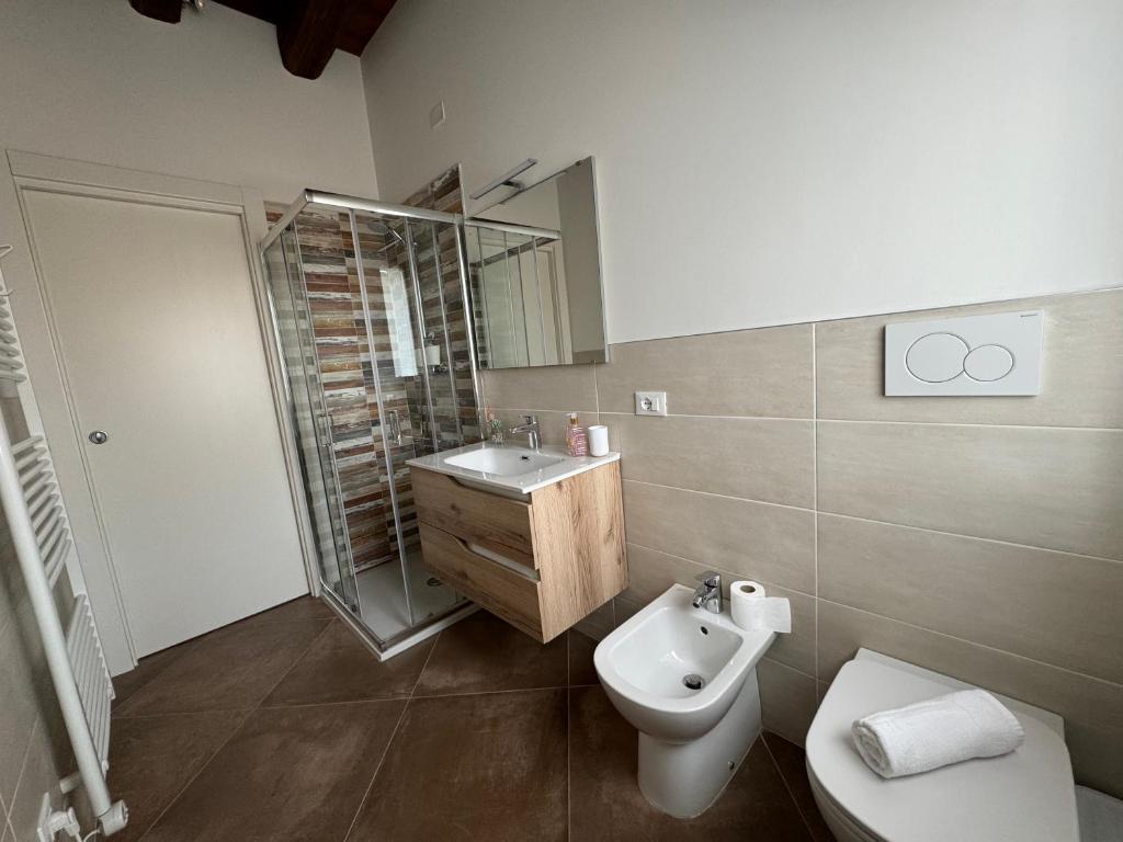 Koupelna v ubytování Casa Toè Quinto