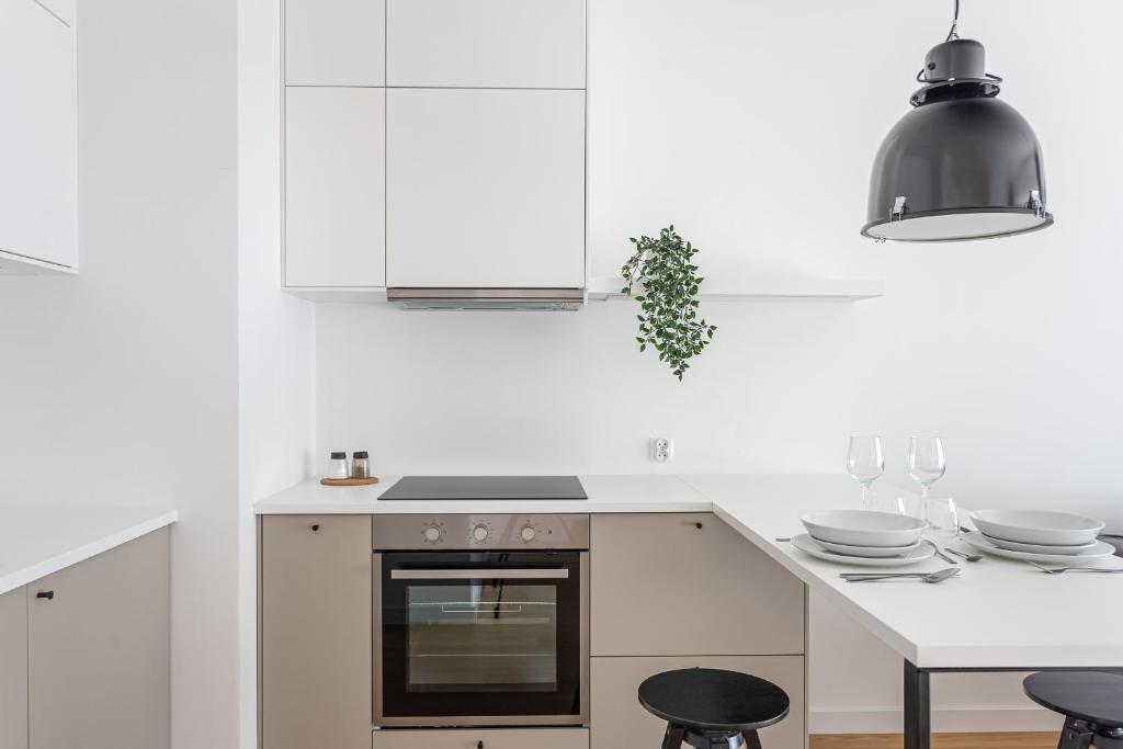 Kuchyň nebo kuchyňský kout v ubytování S35 Apartments Gdynia Orłowo