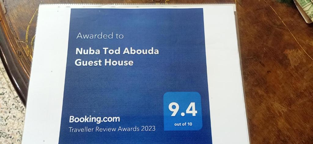 Certifikát, hodnocení, plakát nebo jiný dokument vystavený v ubytování Nuba Tod Abouda Guest House