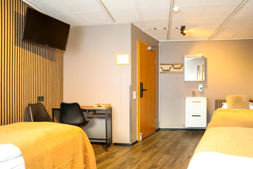 Eldhús eða eldhúskrókur á Akureyri Hostel