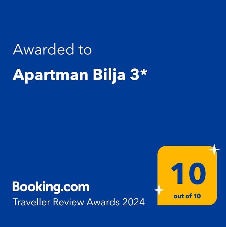 Certifikát, ocenenie alebo iný dokument vystavený v ubytovaní Apartman Bilja 3*