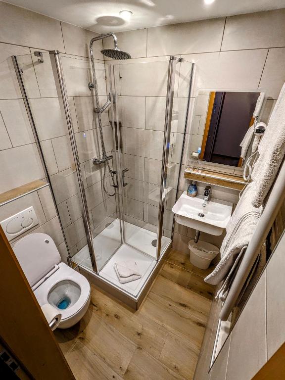 Koupelna v ubytování Hotel am Rathaus