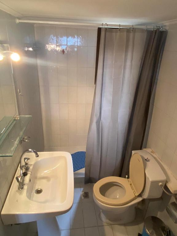 Koupelna v ubytování Cozu studio Melissi 2