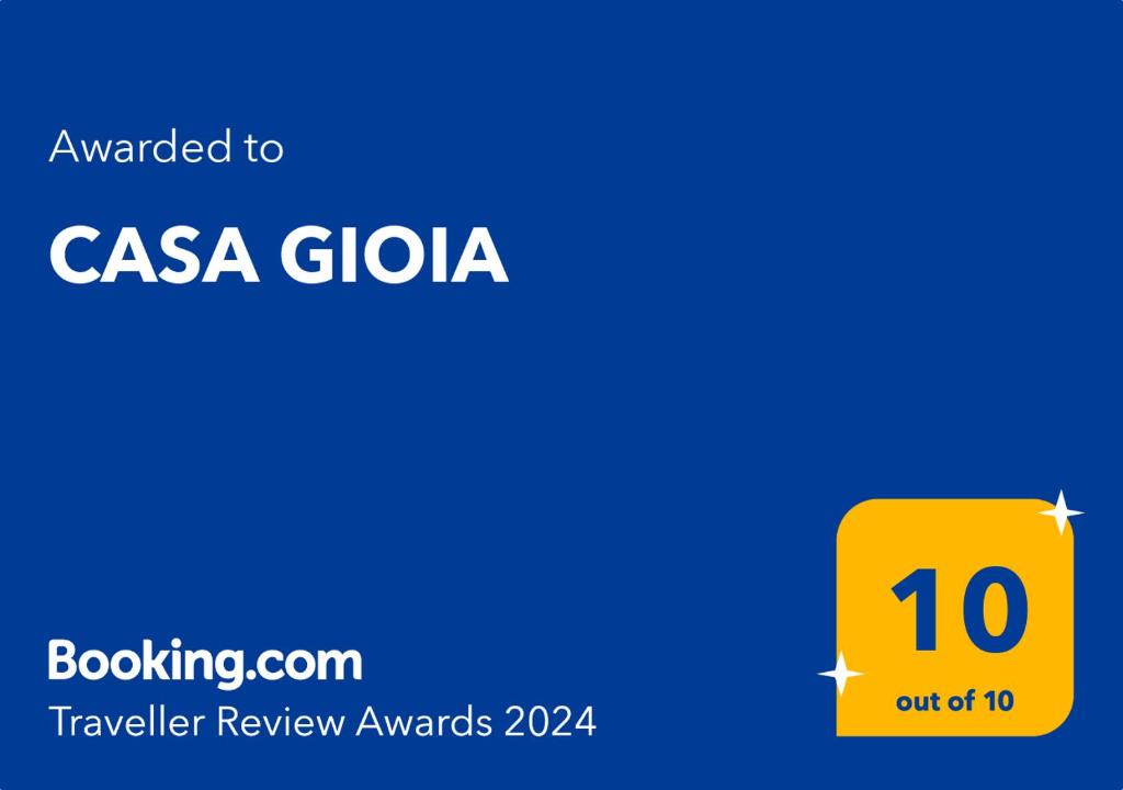 Certifikát, ocenenie alebo iný dokument vystavený v ubytovaní CASA GIOIA