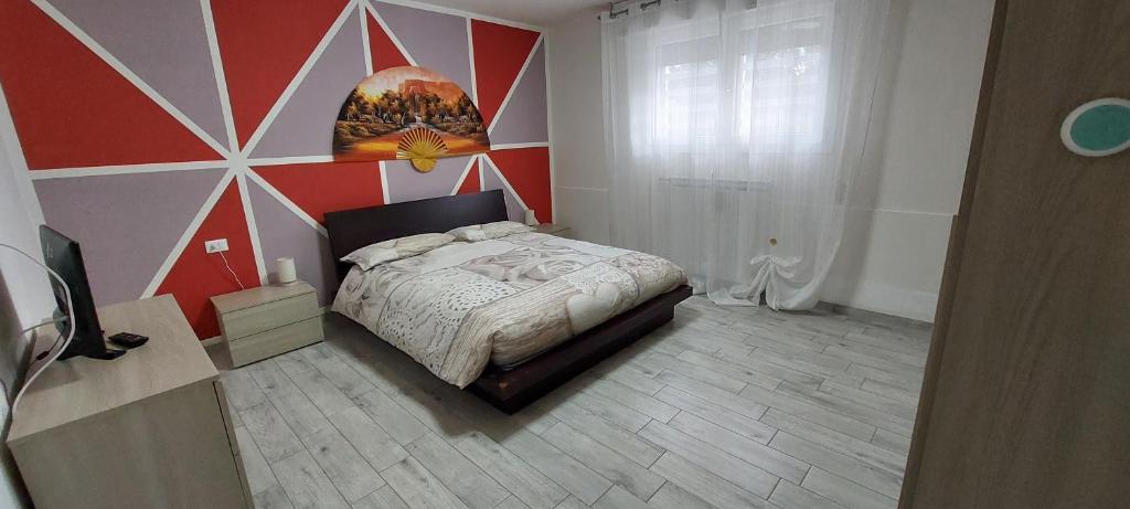 Appartamento Giotto 객실 침대