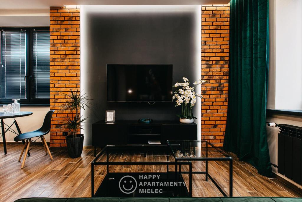 TV a/nebo společenská místnost v ubytování Happy Nest - ApartamentyHappy pl