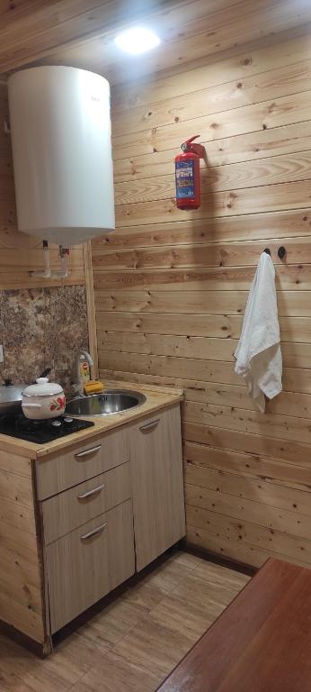 Kuchyň nebo kuchyňský kout v ubytování NAREK B&B