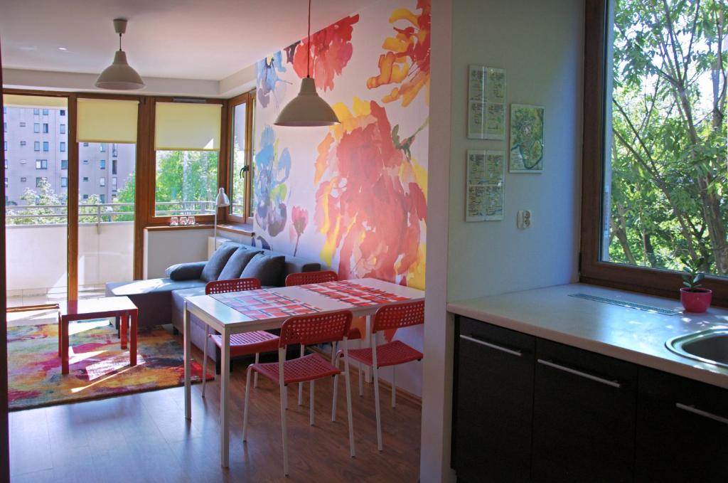 Posezení v ubytování Color Apartment