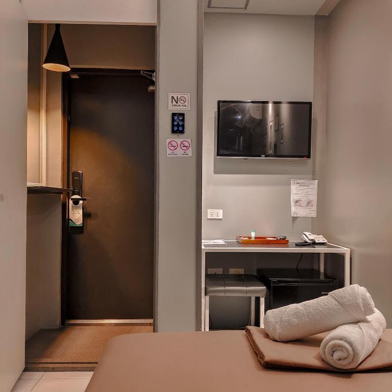 Kuchyň nebo kuchyňský kout v ubytování Hotel Snow Angeles