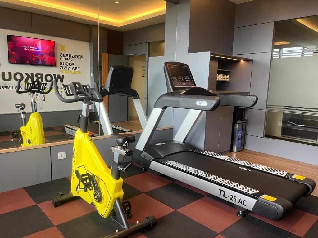 Fitness centrum a/nebo fitness zařízení v ubytování Classie Hotel