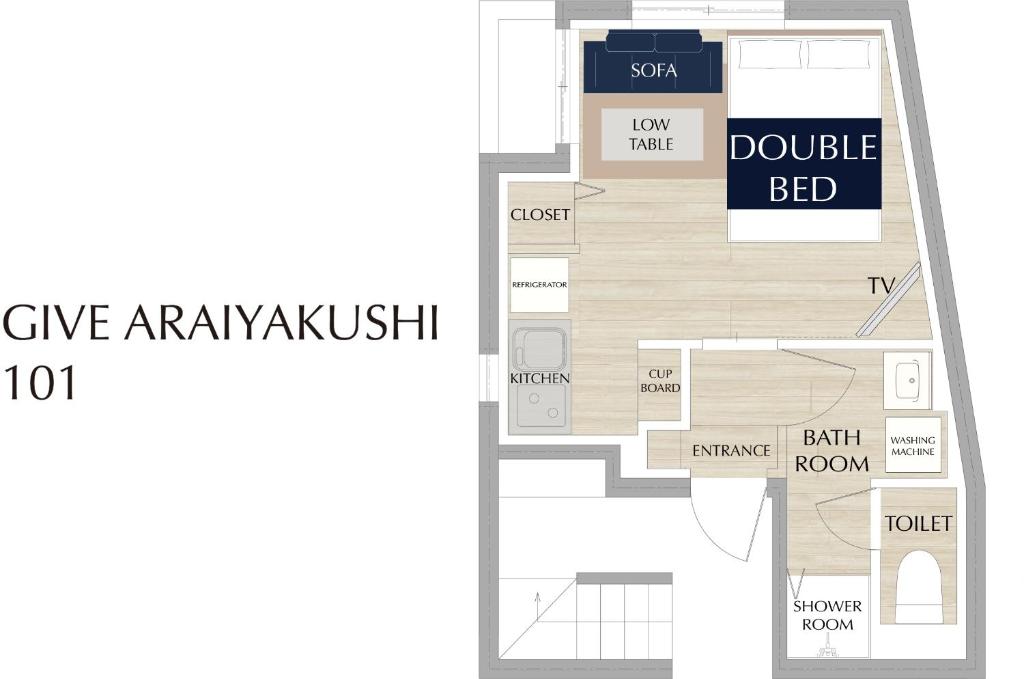 GIVE Araiyakushi - One-Bedroom Apartment 101