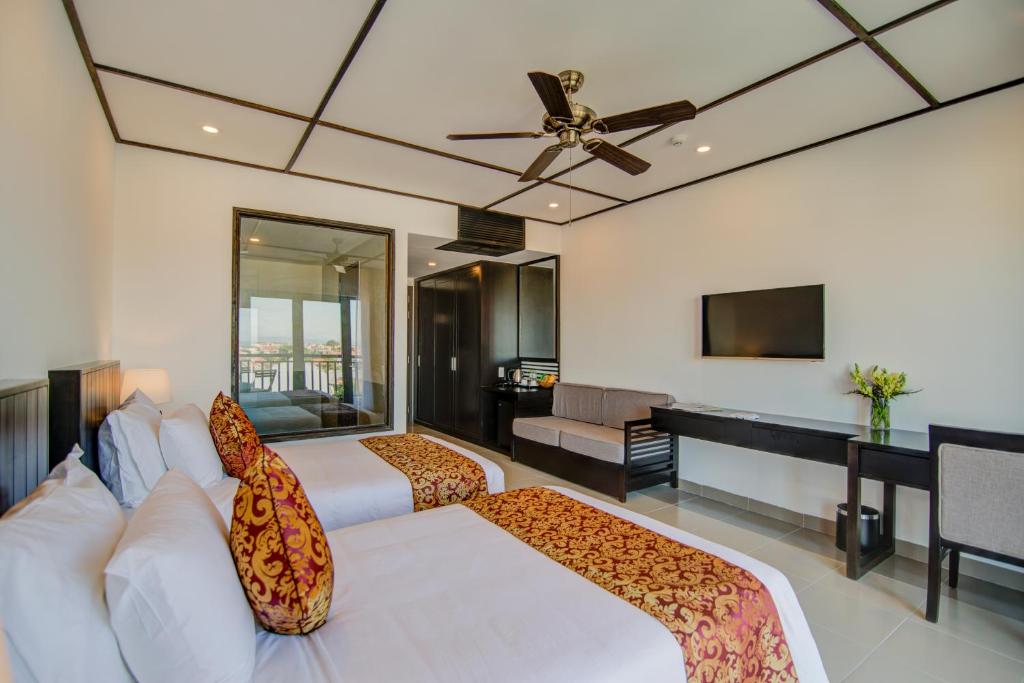 White Lotus Hotel Hoian - Quarto Twin Deluxe Com Varanda E Vista Cidade