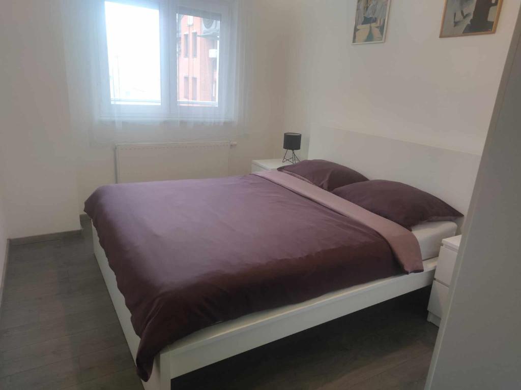 Posteľ alebo postele v izbe v ubytovaní Apartman Gray