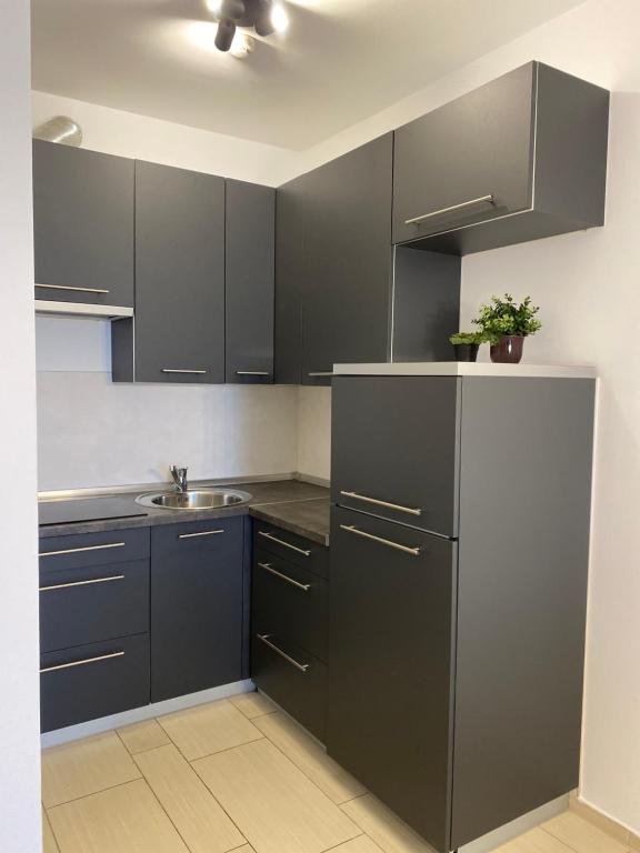 Kuchyň nebo kuchyňský kout v ubytování Apartments Jadranka