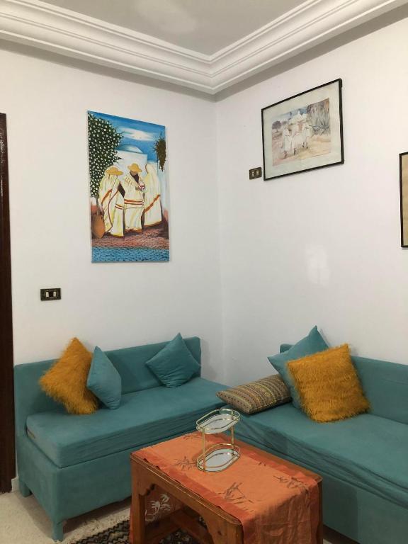 Posezení v ubytování Une belle maison à houmet souk