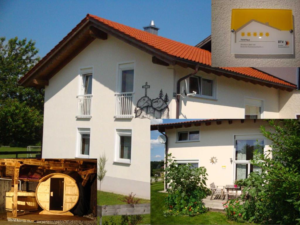 a house before and after being remodeled at Ferienhaus Plattenstein in Untermitterdorf