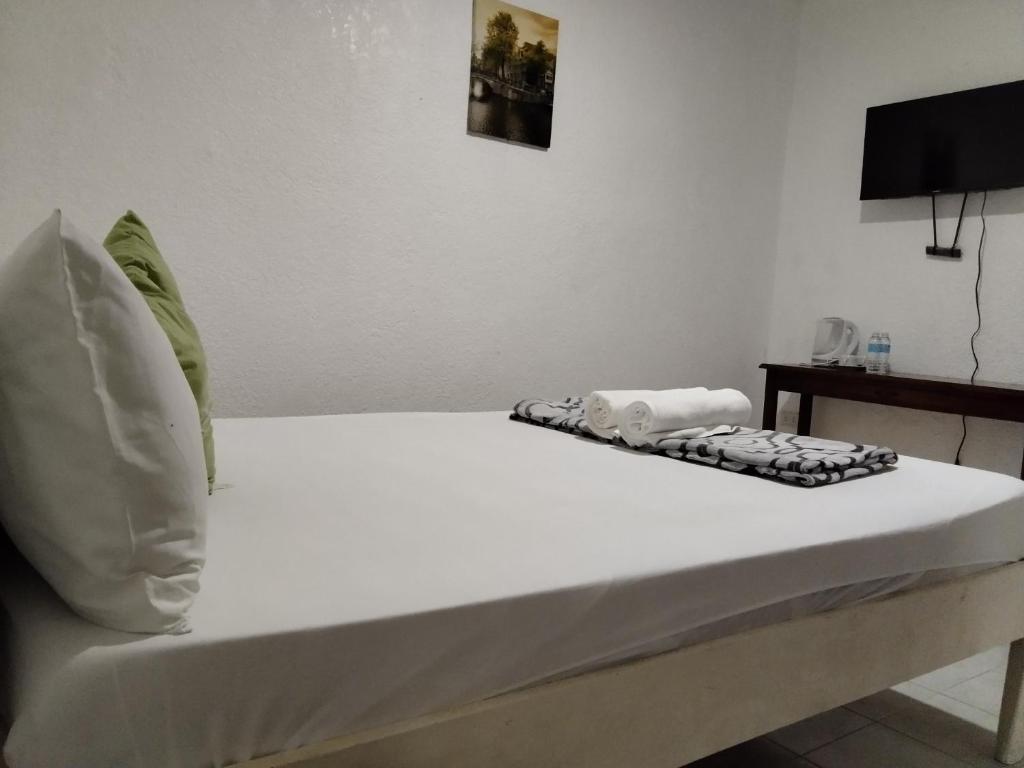 Postel nebo postele na pokoji v ubytování Moalboal Beach Front Hotel