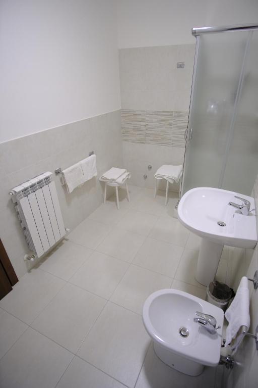 Koupelna v ubytování Hotel Milano